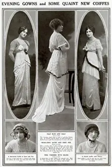Skunk: Evening dresses and some quaint coiffes 1913