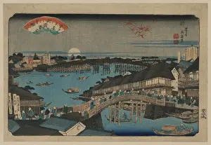 Ryogoku: Evening glow at Ryogoku Bridge