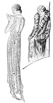 Musquash: Evening gown and fur coat