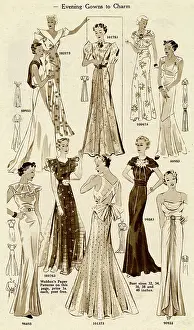 Gowns: Evening gowns of 1936
