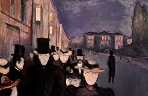 Edvard: Evening on Karl Johan Artist: Edvard Munch