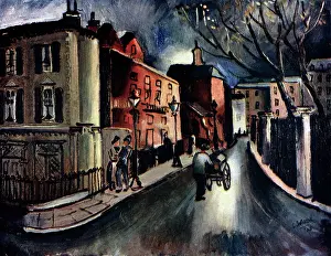Calligraphic: Evening Lit Street