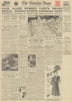 Emmerich: Evening News front page Red Army advance on Oder
