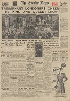 Superfortress: The Evening News front page Surrender of Japan