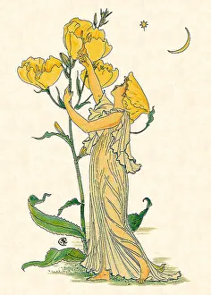 Primrose: Evening Primrose Nymph, by Walter Crane