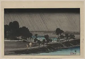 Azuma: Evening rain at Azuma Shrine