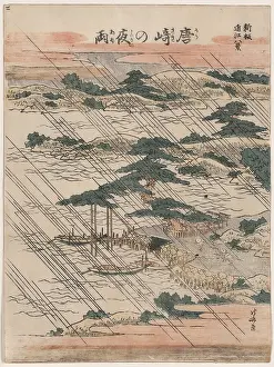 Biwa: Evening rain at Karasaki