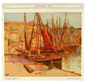 Brixham: Evening scene at Brixham Harbour, Devon