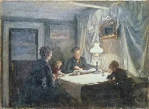 Skagen: Evening in Skagen ' family around table
