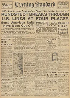 Papandreou: Evening Standard front page Battle of the Bulge
