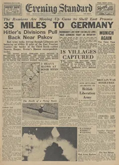 Vilna: Evening Standard front page Battle for Normandy