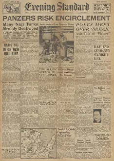 Rathbone: Evening Standard front page Battle for Tunisia