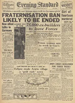 Amery: Evening Standard front page Fraternisation ban ended