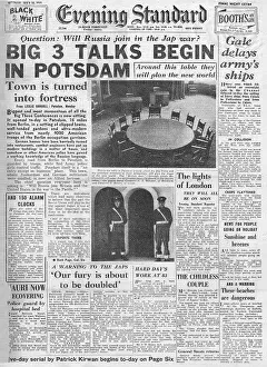 Gaslight: Evening Standard front page Potsdam Conference begins