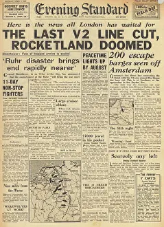 Osnabruck: Evening Standard front page V2 threat decreases