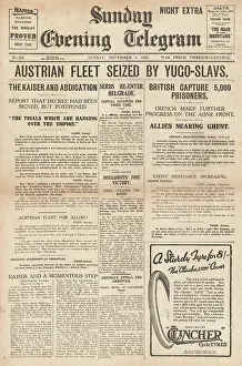 Belgrave: Evening Telegram - Austrian Fleet seized by Yugoslavs