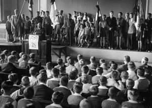 Headmaster: Event against the Treaty of Versailles at a school in Be