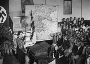 Revisionism: Event against the Treaty of Versailles at a school in Be