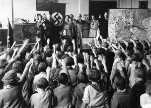 Revisionism: Event against the Treaty of Versailles at a school in Be