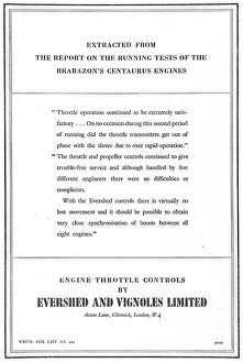 Evershed: Evershed & Vignoles Aircraft Controls