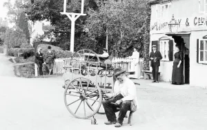 Handcart: Eversley, Knife Sharpener, the White Hart 1906
