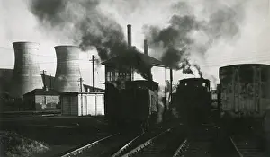 Siding: Evocative Railway scene with Cooling Towers