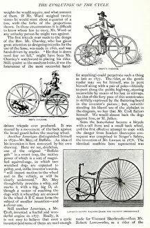 Contraption: The Evolution of the Cycle -- three cycling machines