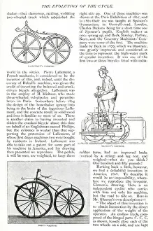 Contraption: The Evolution of the Cycle -- three cycling machines