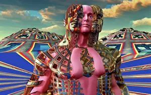 Anthropomorphic: The evolution of a human being transforming into