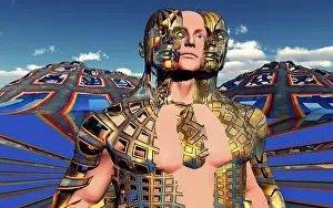 Anthropomorphic: The evolution of a human being transforming into