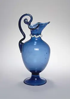 Ewer: Ewer, glass from Venice