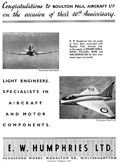 Assemblies: E.W.Humphires. Wolverhampton. Aircraft Sub Assemblies