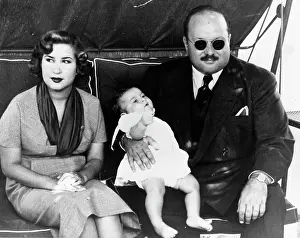 Farouk: Ex-King Farouk of Egypt with wife and son in Capri