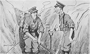 Complains: Two ex-miners complain about digging trenches. WWI