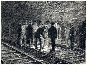 Fenian: Examination of underground railway tunnel after explosion