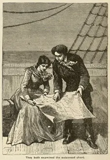 Outspread: They both examined the outspread chart