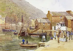 Polperro: Examining the Catch, Polperro - harbour