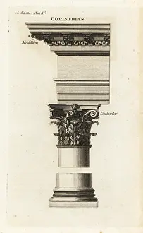 Cornice: Example of the Corinthian order from the Pantheon, Rome