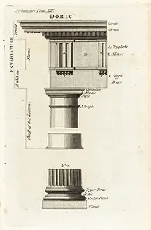 Cornice: Example of the Doric order, Theatre of Marcellus, Rome