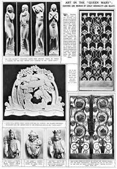 Examples of art on the RMS Queen Mary