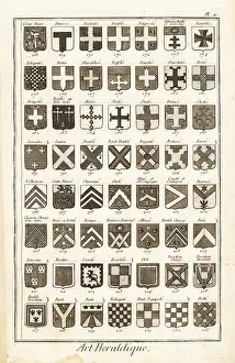 Parti: Examples of heraldic terms describing a coat of arms