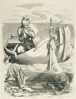 Excalibur: Excalibur given to King Arthur by the Lady of the Lake