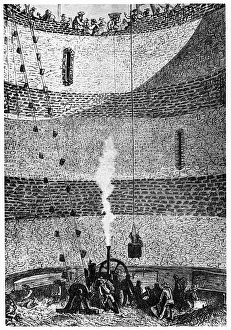 Launching: Excavating and lining the pit for casting the
