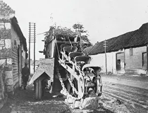 Digger: Excavating machine for digging trenches, France, WW1