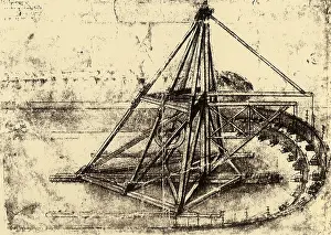 Excavating: Excavating Machine, by Leonardo da Vinci
