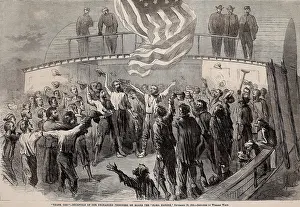 Filth: Exchanged Union prisoners celebrate aboard