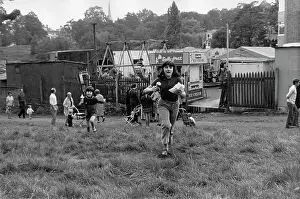 Goodies: Excited children return from the fair with ice creams