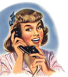 Delighted: Excited Lady on Phone