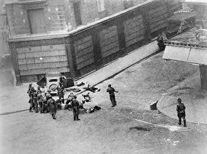 Lcgr1407: Executed French partisans lying on a city street