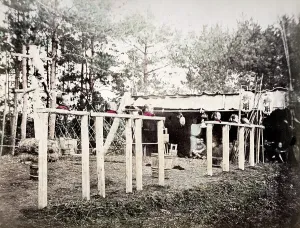 Beheading: Execution by beheading and crucifixion, Japan, 1860's
